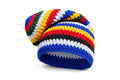 Crochet rainbow slouchy beanie
